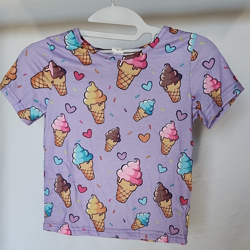 SHEIN Purple Ice Cream Kids Pajama Set - Picture 4 of 6